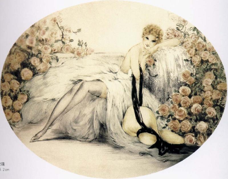 Louis Lcart Pink roses oil painting image